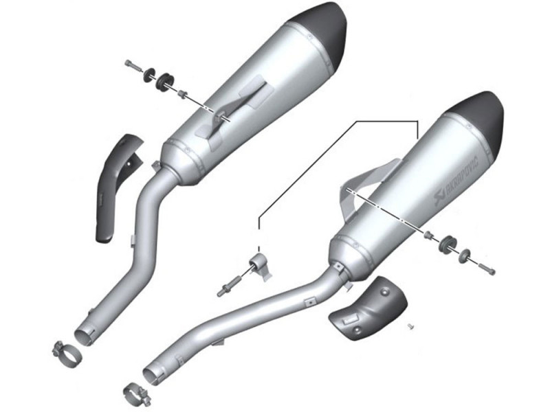 BMW HP Sportschalldämpfer Akrapovic - K1600GT / K1600GTL / K1600GTL  Exclusive